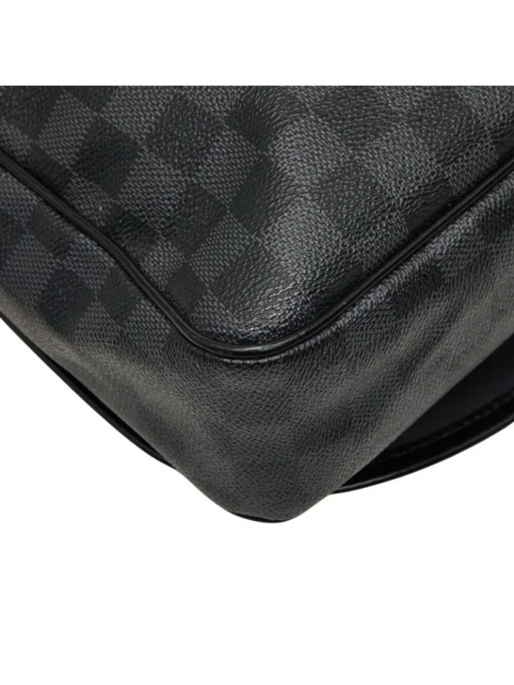 Louis Vuitton Damier Graphite Daniel MM Crossbody Shoulder Bag Black Leather